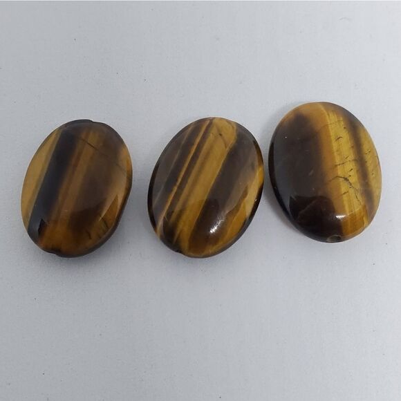 Set of 3 Tigereye Beads - Picture 2 of 2
